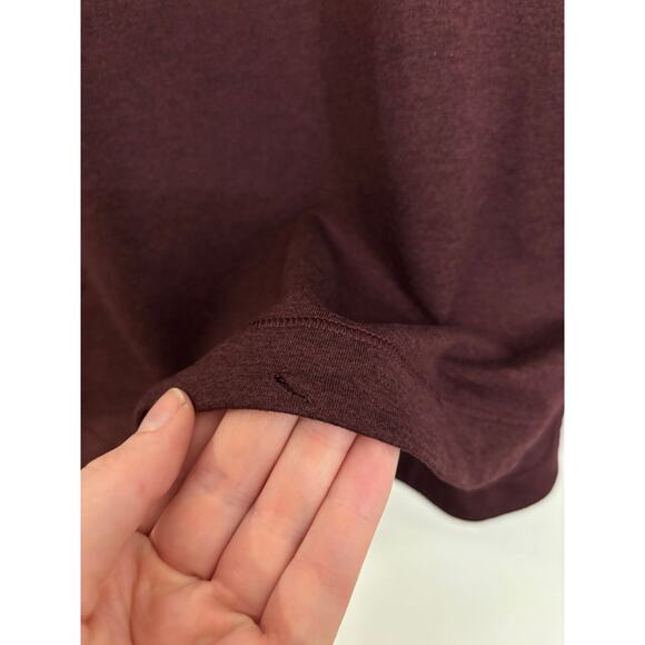 Athleta Uptempo Top Womens Medium Long Sleeve Pullover Auberge Heather Athletic - Picture 6 of 7